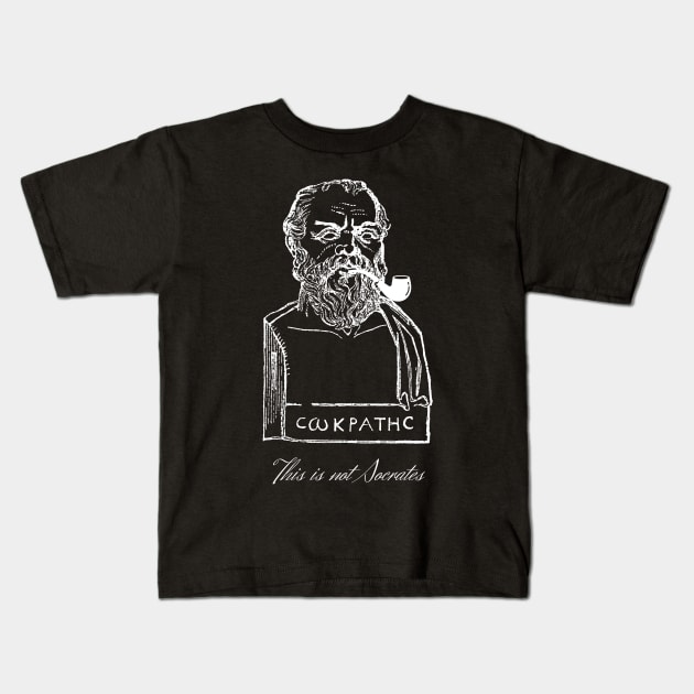 This is not Socrates (White Design) Kids T-Shirt by firstsapling@gmail.com